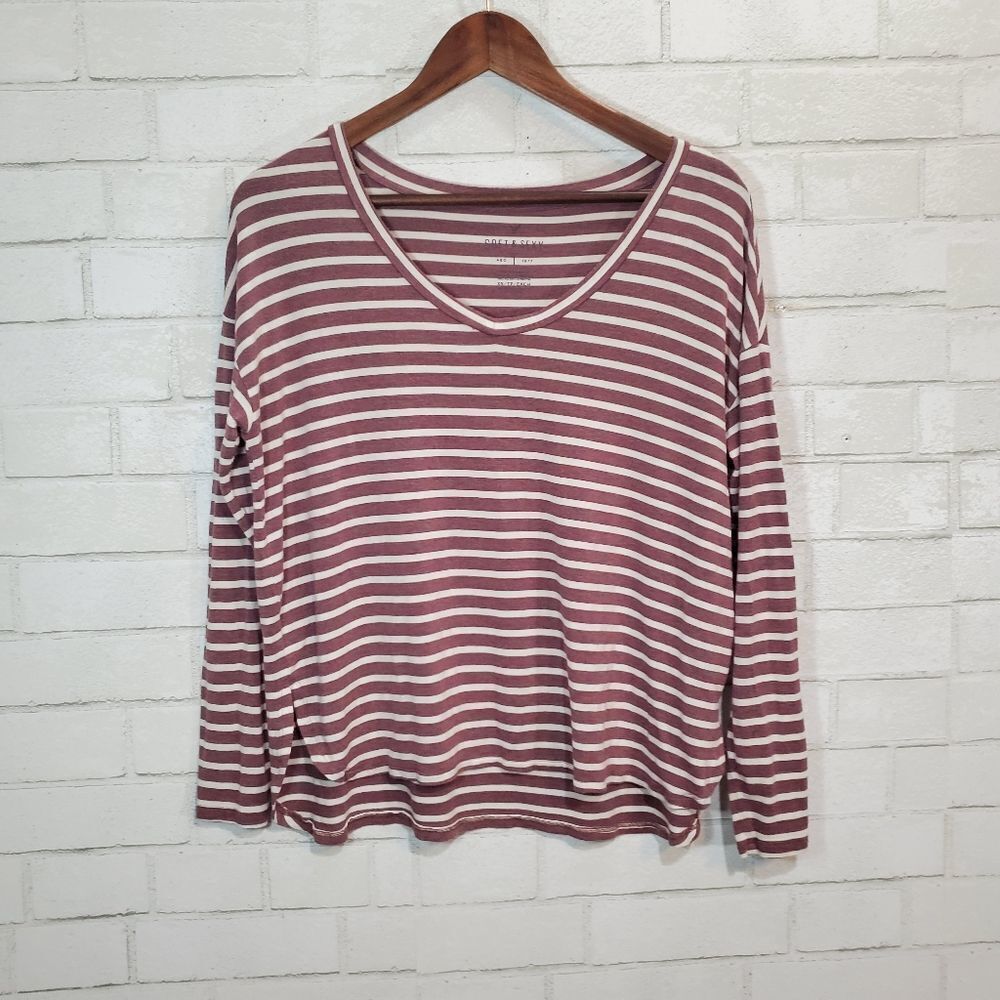 AEO soft‎ & sexy stripe long sleeve top